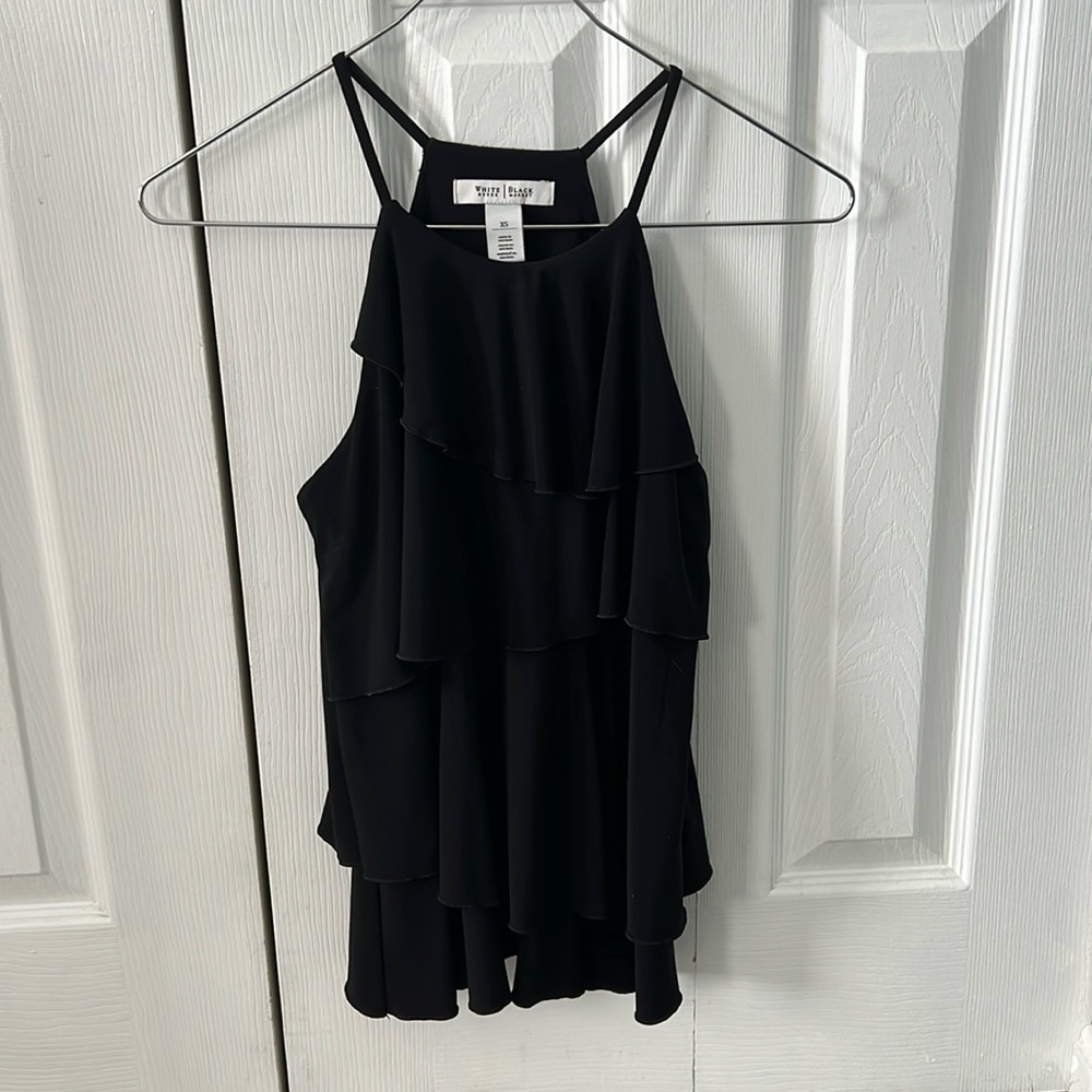 White House Black Market Ruffled Halter Top